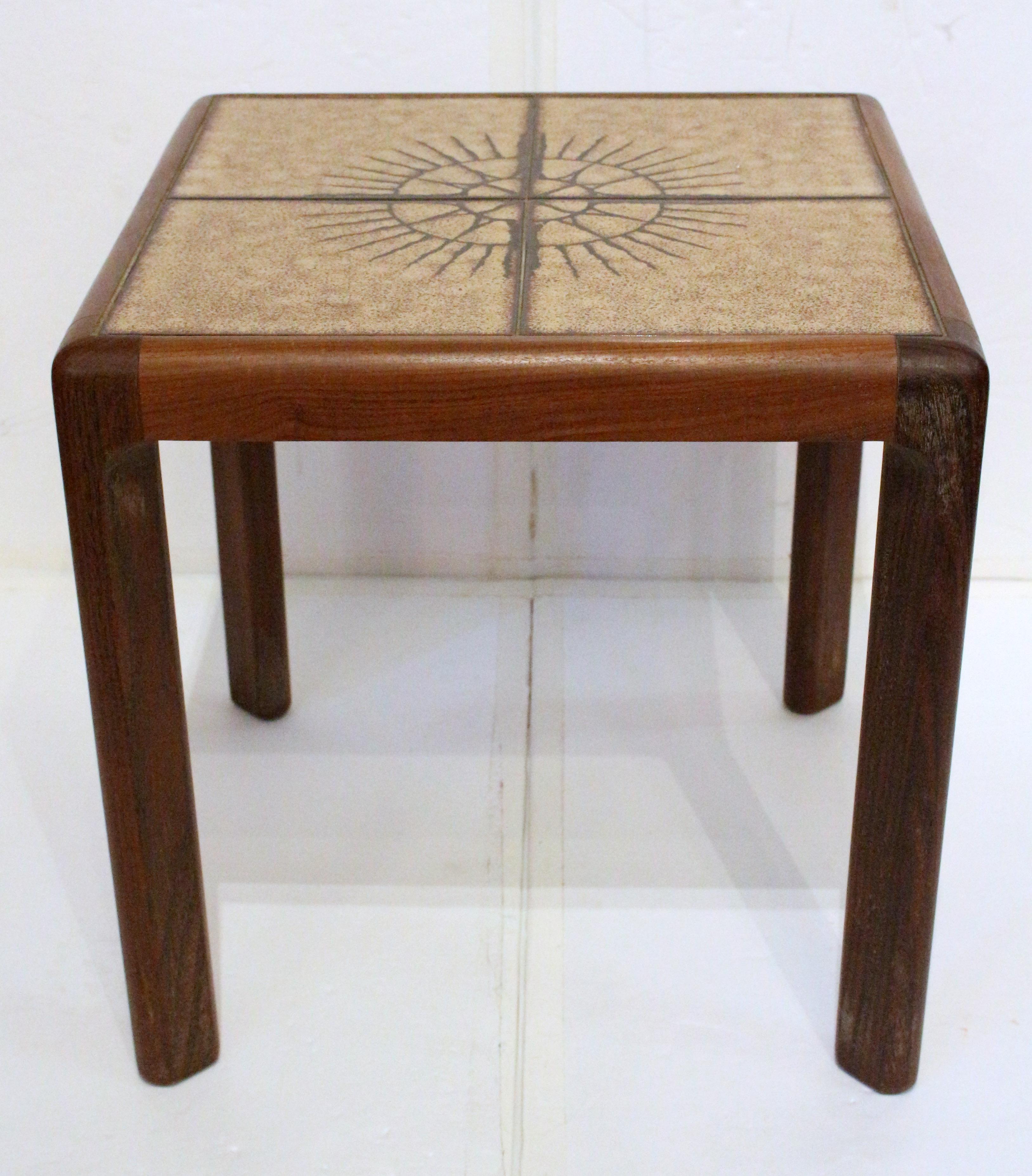 Mid-Century Modern Mid Century Modern Sunburst Side Table For Sale