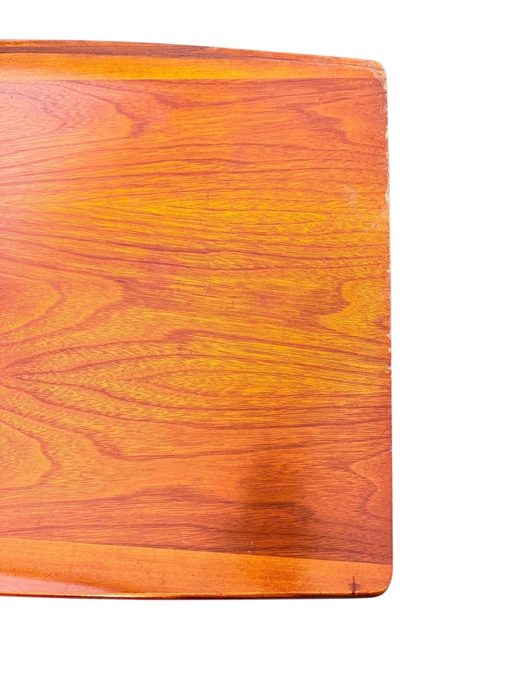 Mid-Century Modern Surfboard Coffee Table by Bassett in Black Walnut 6