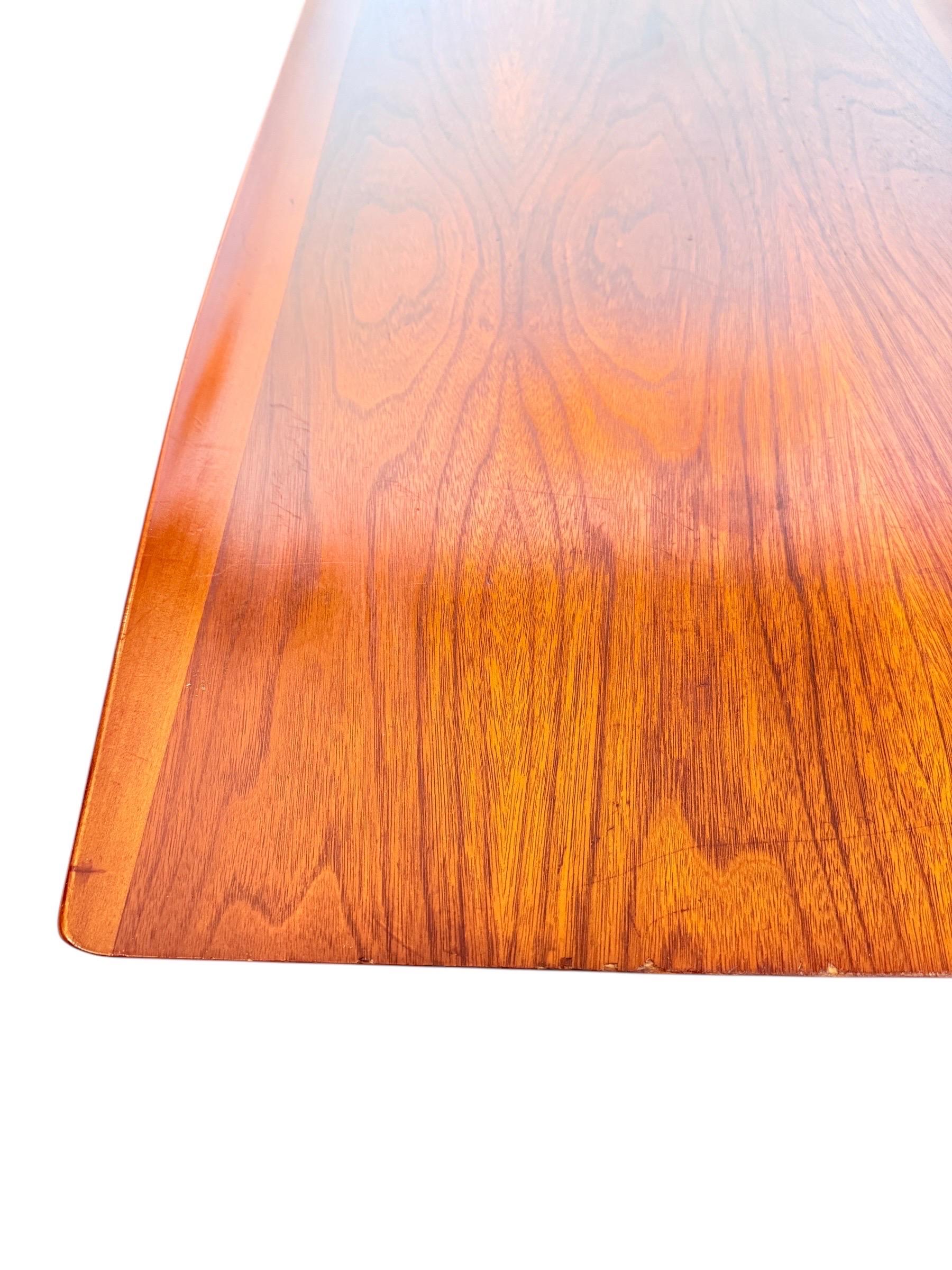 Mid-Century Modern Surfboard Coffee Table by Bassett in Black Walnut 9