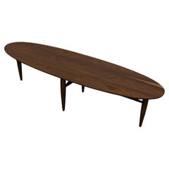 Used Mid Century Modern Surfboard Coffee Table by Mersman, c1960s
