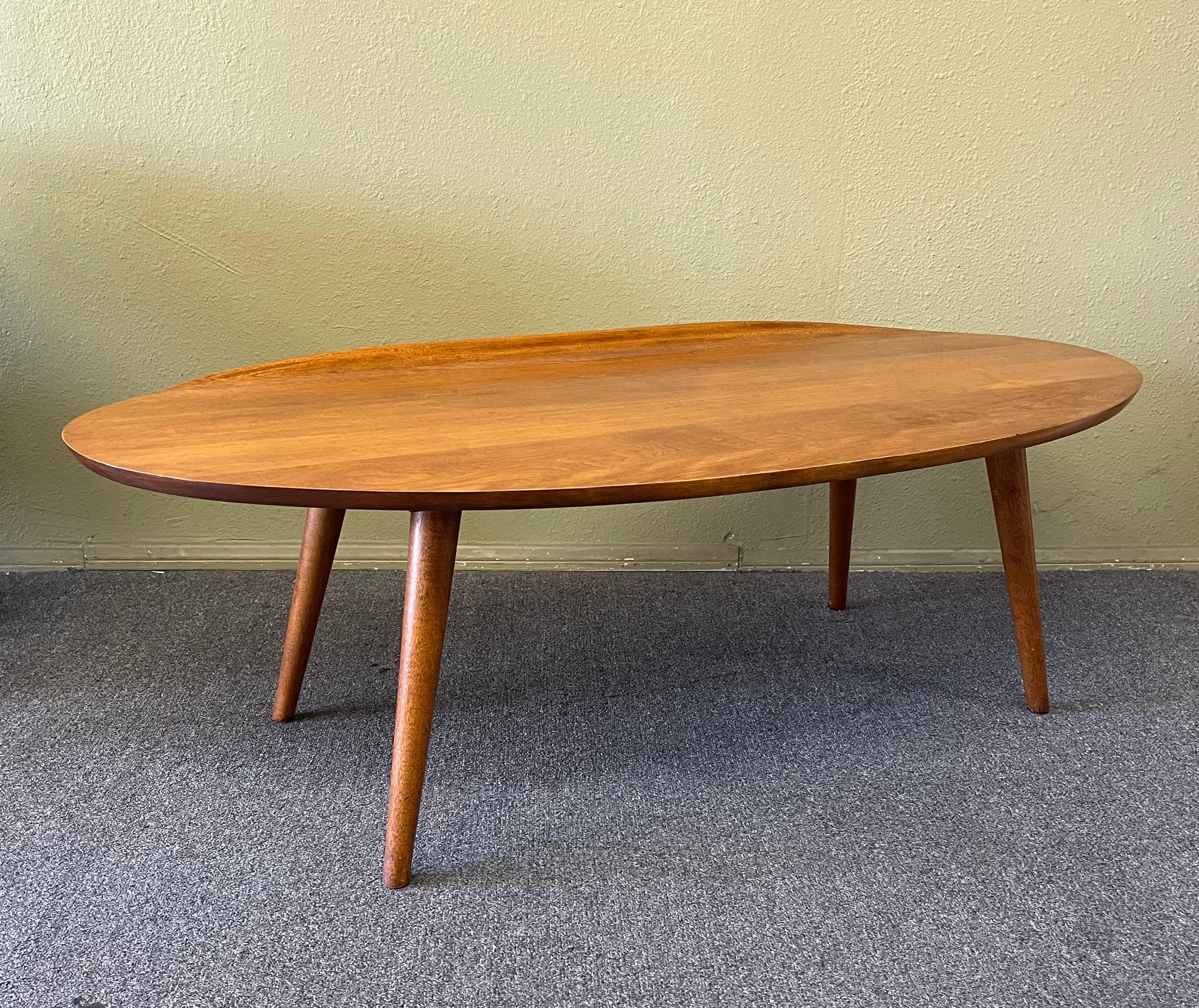 Mid-Century Modern Surfboard Coffee Table by Russel Wright for Conant Ball 2