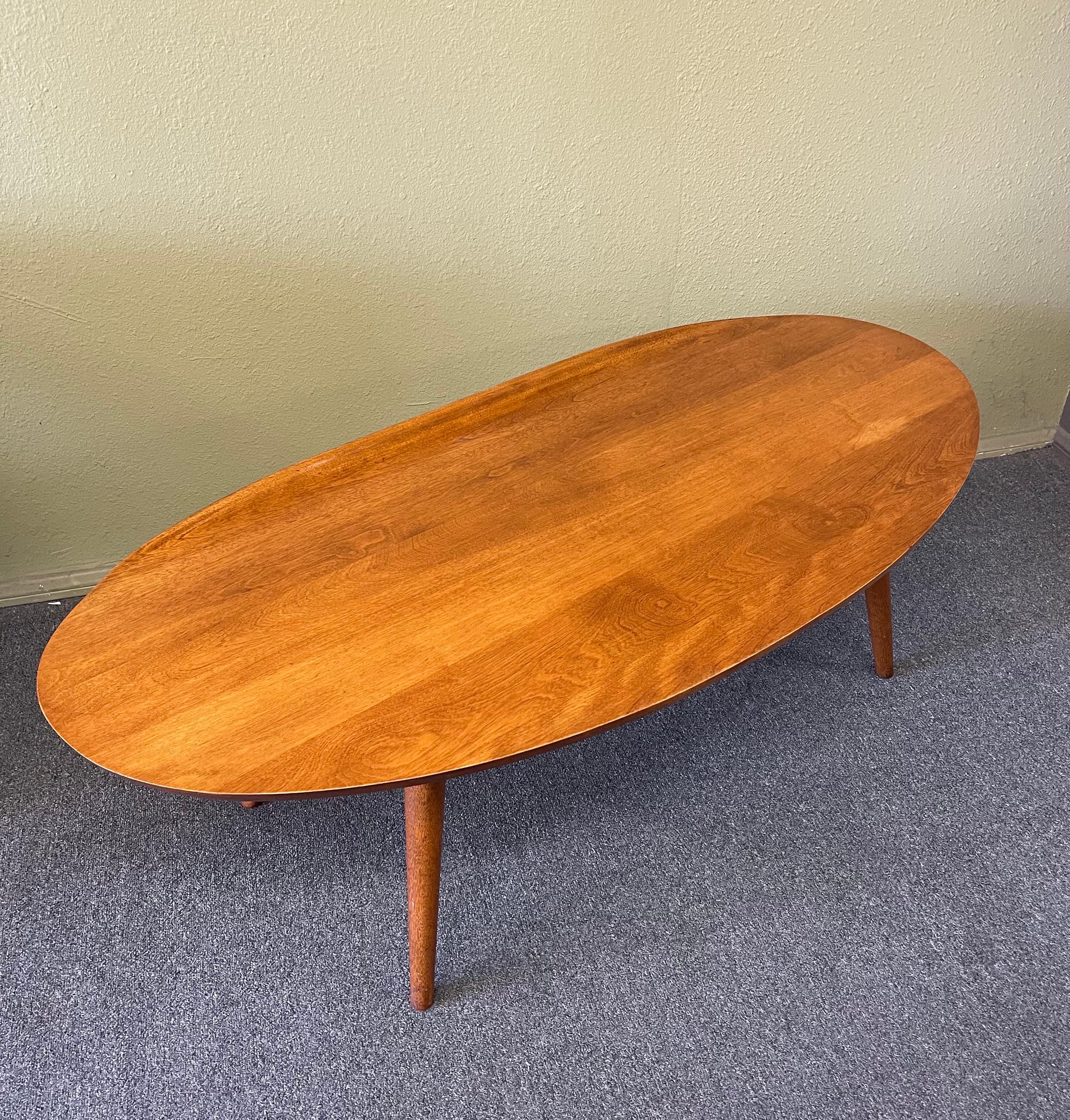mid century modern surfboard coffee table