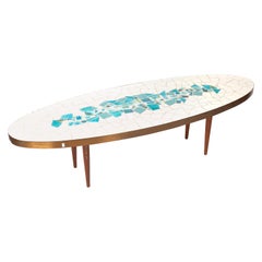Mid-Century Modern Surfboard Tile Table