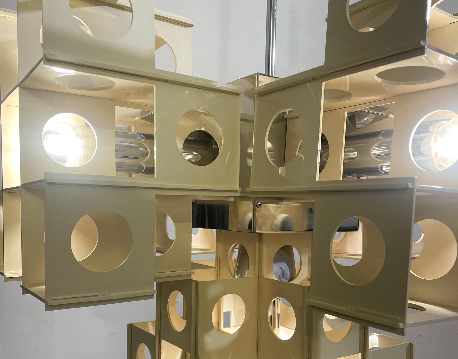 Métal Suspension moderne du milieu du siècle dernier de Francesco Bocola pour Stilnovo en vente