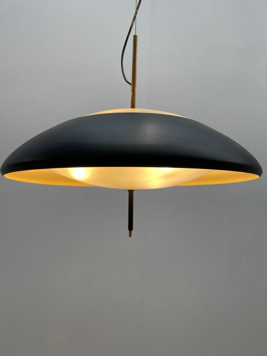 Mid-Century Modern Suspension with Counterweight by Oscar Torlasco, Italy, 1950s 5