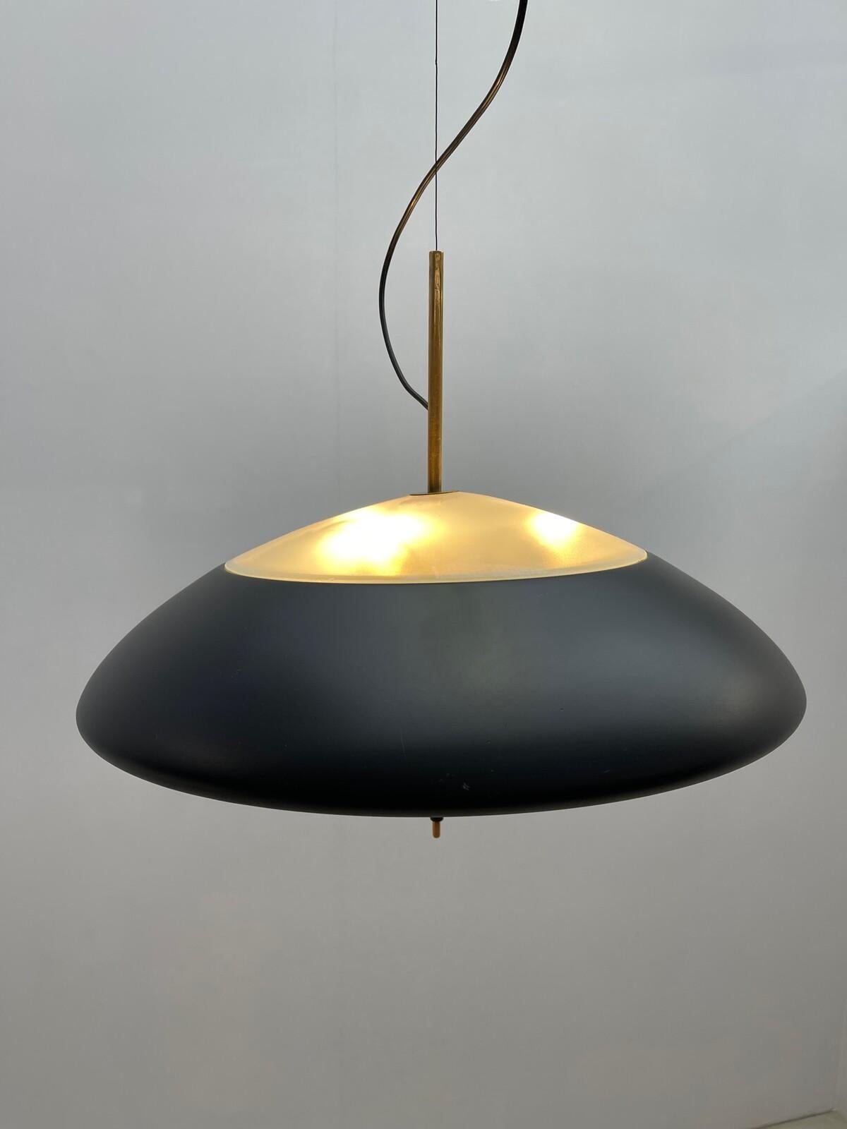 Mid-Century Modern Suspension with Counterweight by Oscar Torlasco, Italy, 1950s In Good Condition In Brussels, BE