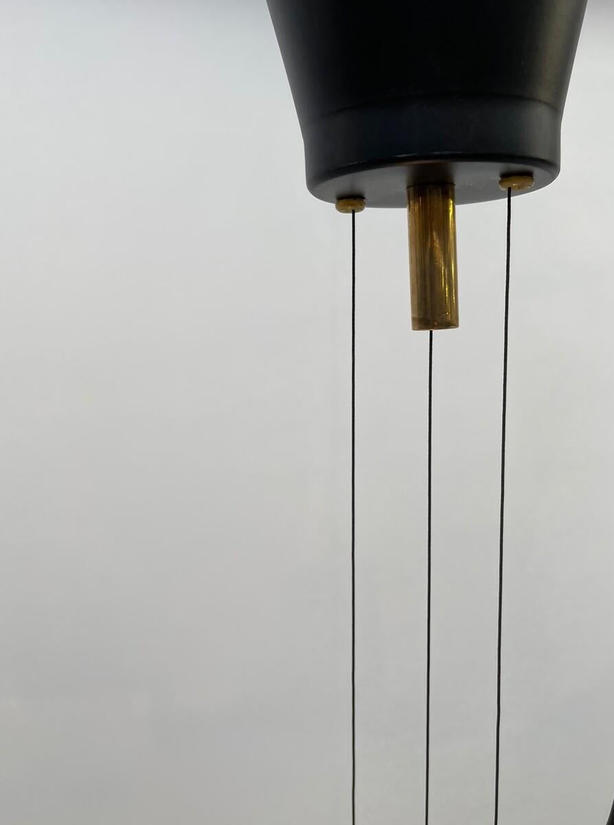 Mid-Century Modern Suspension with Counterweight by Oscar Torlasco, Italy, 1950s 3