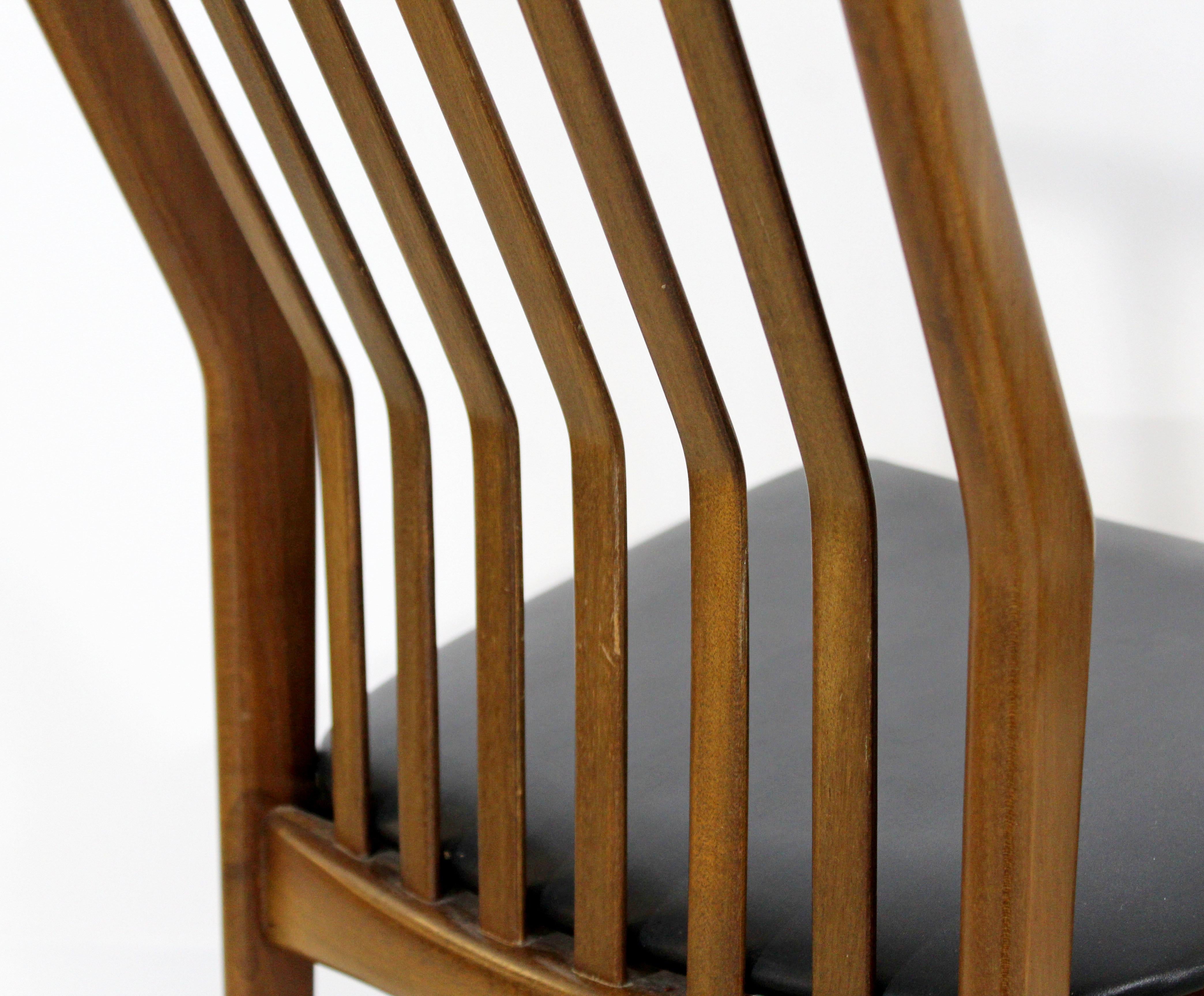 Mid-Century Modern Sven Madsen Set of 4 Walnut Side Dining Chairs Danish 3