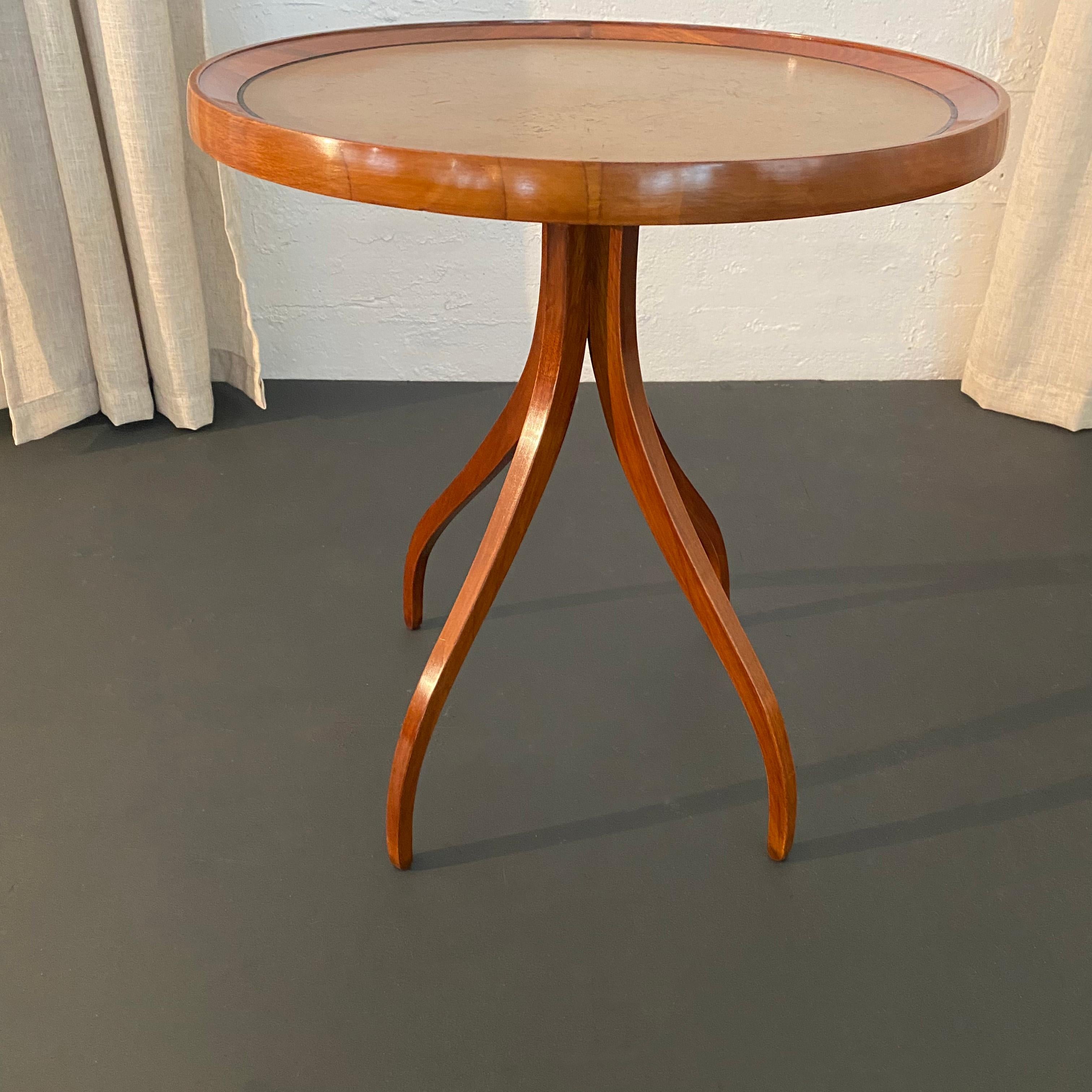 XX secolo Mid-Century Modern Swag Leg Side Table By Kipp Stewart And Stewart MacDougal in vendita