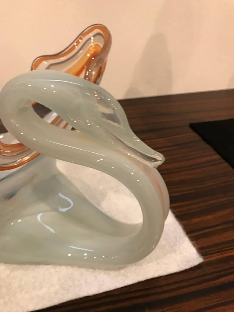 Mid-Century Modern Swan Glass Bowl 2