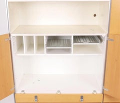 Mid-Century Modern Swedish Chrome Cane White Wall Shelf Unit by DUX of Sweden