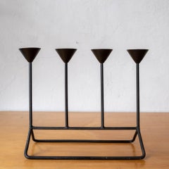 Mid Century Modern Swedish Iron Candle Holder 1950s