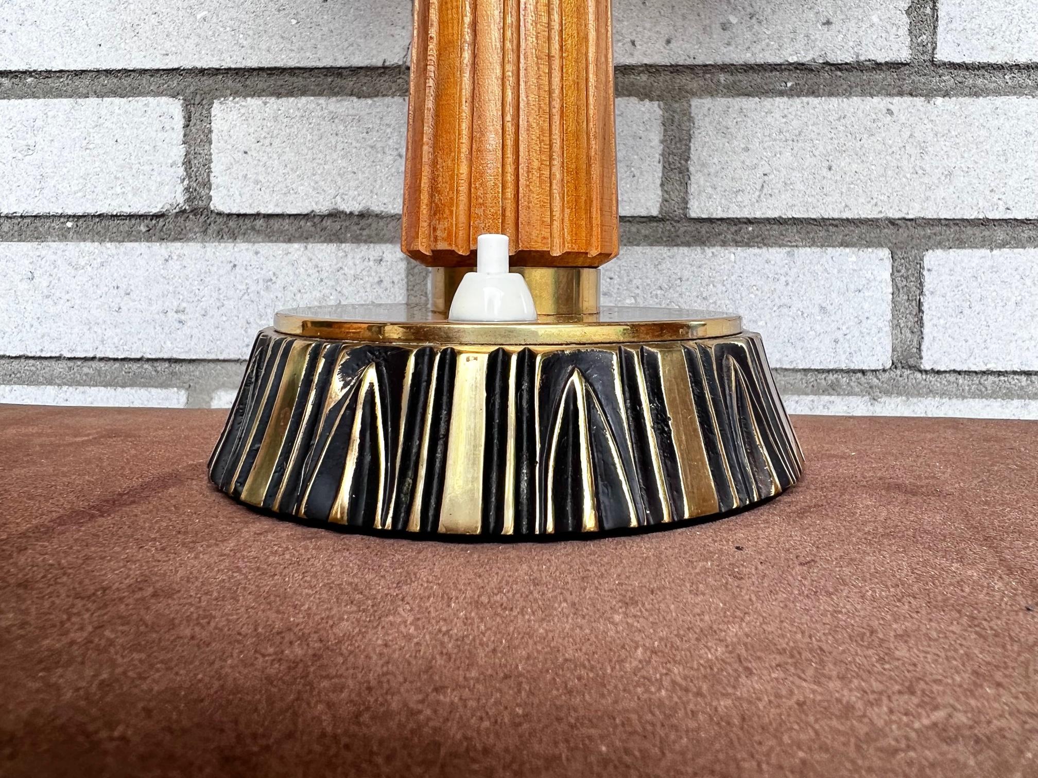 Brass Mid-Century Modern Swedish Lamp by Sonja Katzin for ASEA For Sale