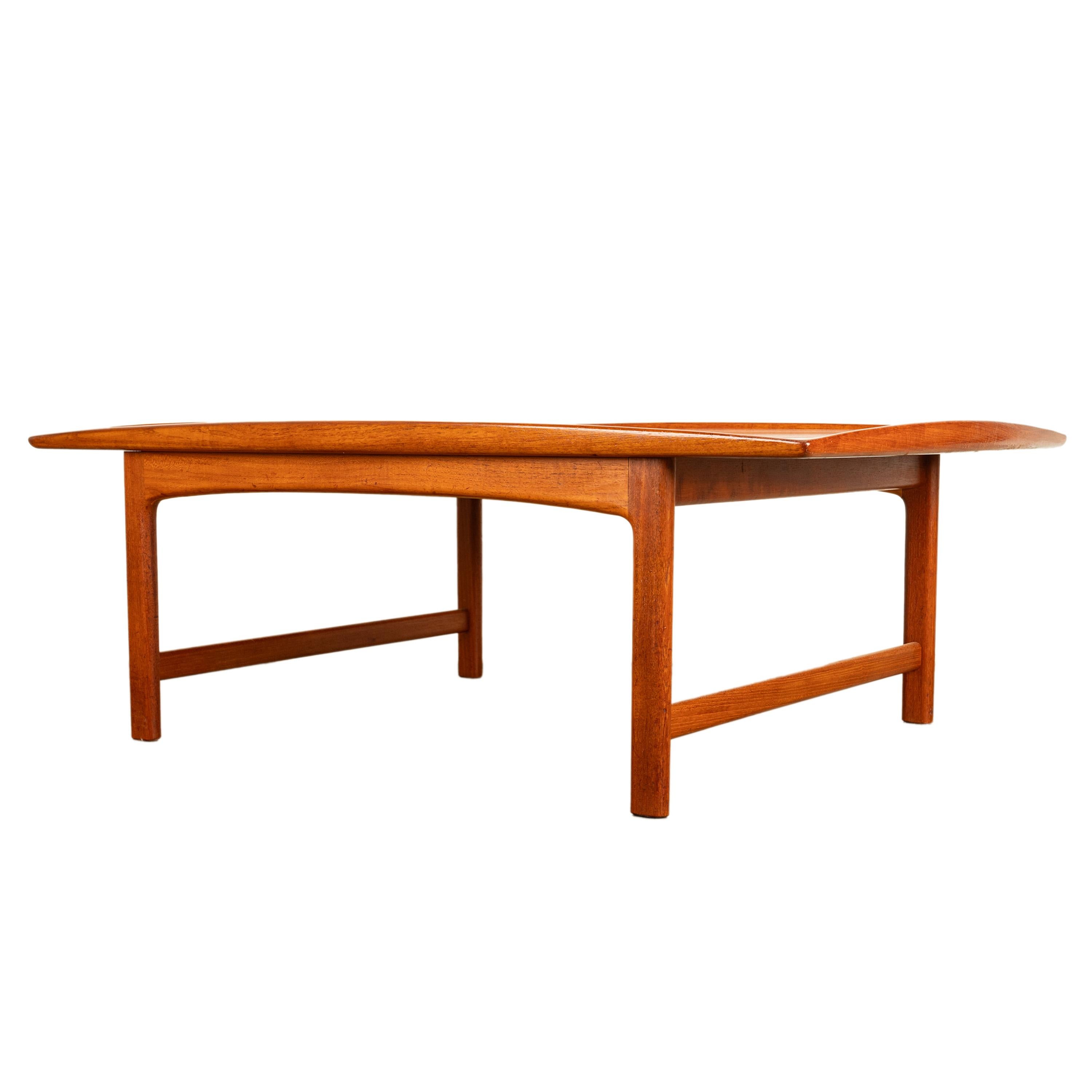 Teck Grande table basse suédoise moderne du milieu du siècle Folke Ohlsson Tingstroms 1960 en vente