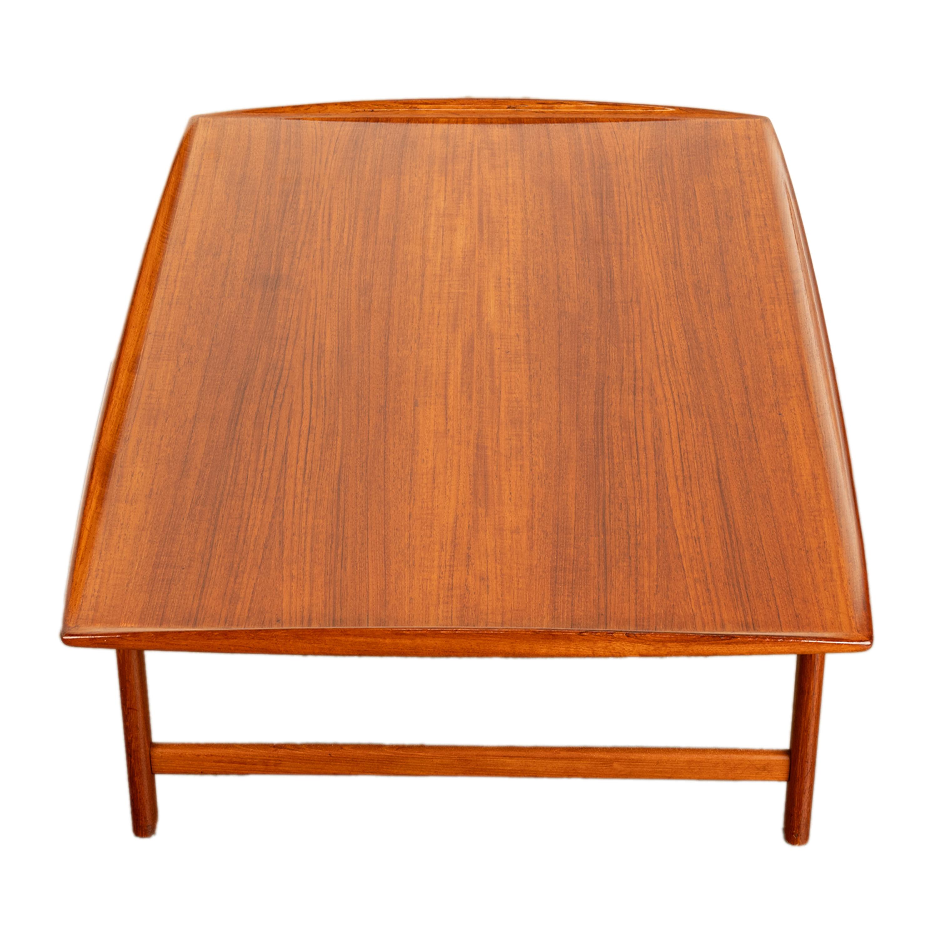 Mid Century Modern Swedish Large Teak Coffee Table Folke Ohlsson Tingstroms 1960 For Sale 4