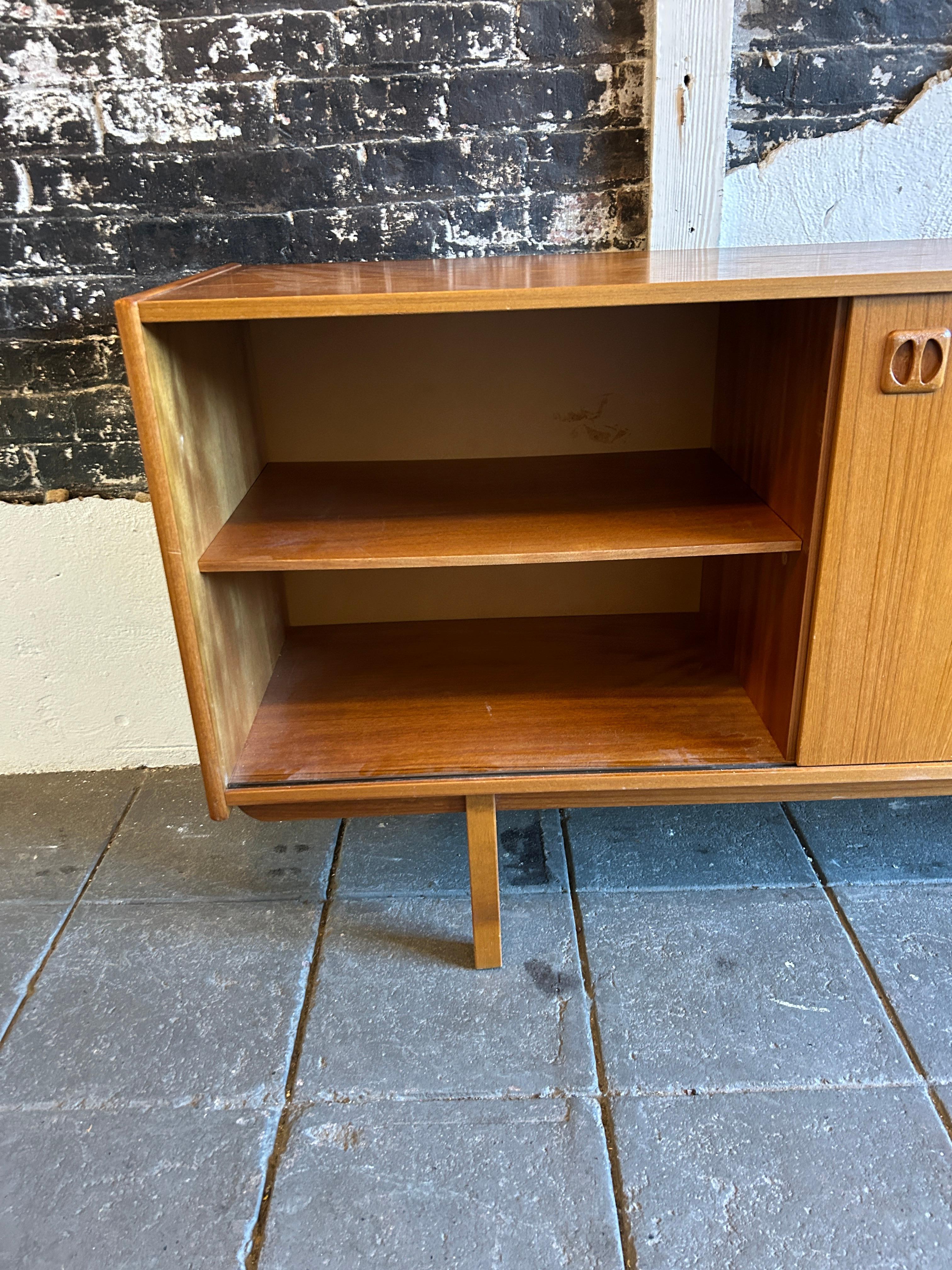 Mid Century Modern Swedish light Teak Credenza by Erik Worts In Good Condition For Sale In BROOKLYN, NY