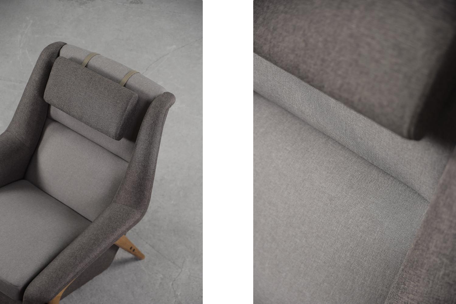 Scandinavian Modern Vintage Mid-Century Modern Swedish Fabric Lounge Chair by Folke Ohlsson for Dux
