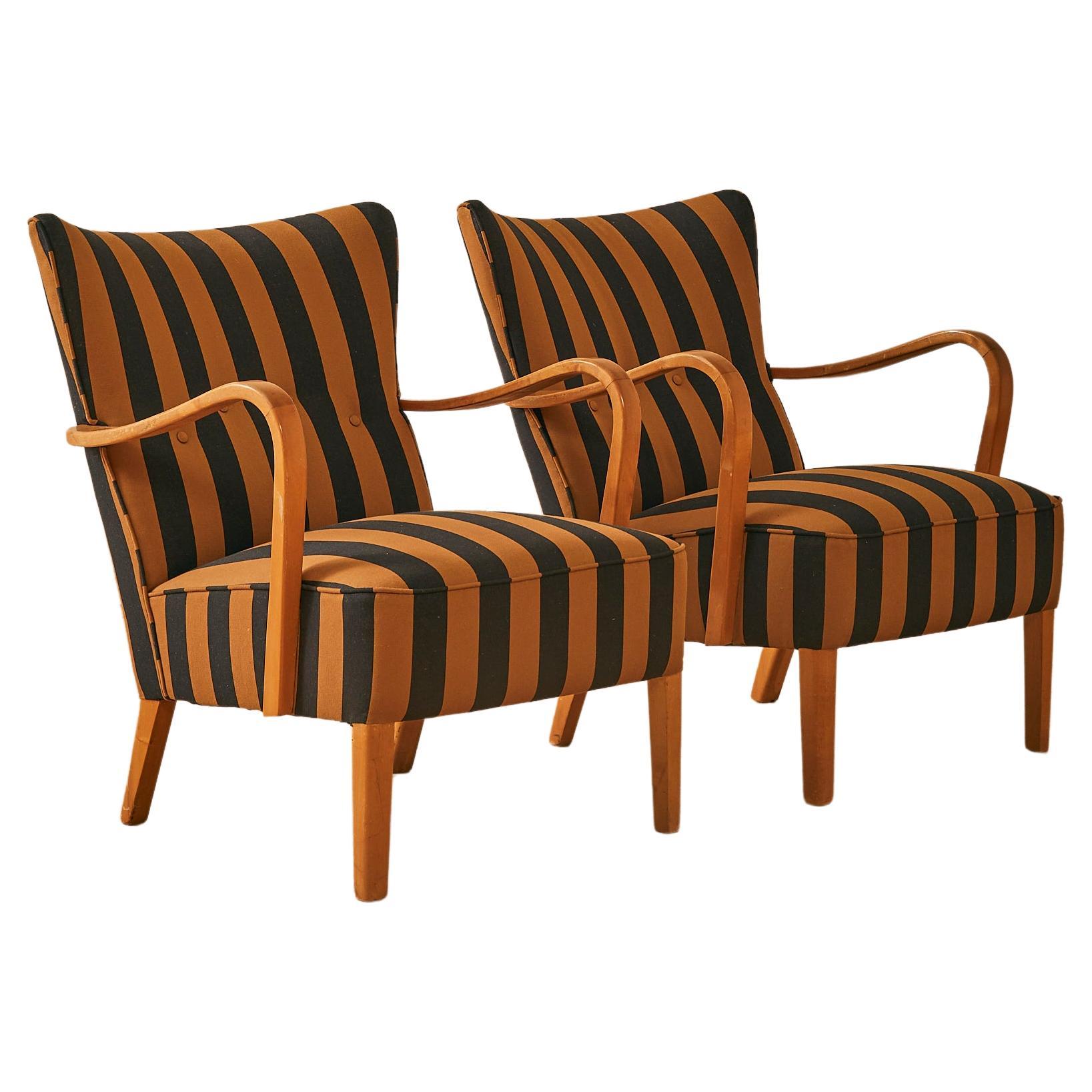 Mid-Century Modern Swedish Lounge Chair. Reupholstered Dedar Milano, Belmondo 012 fabric.