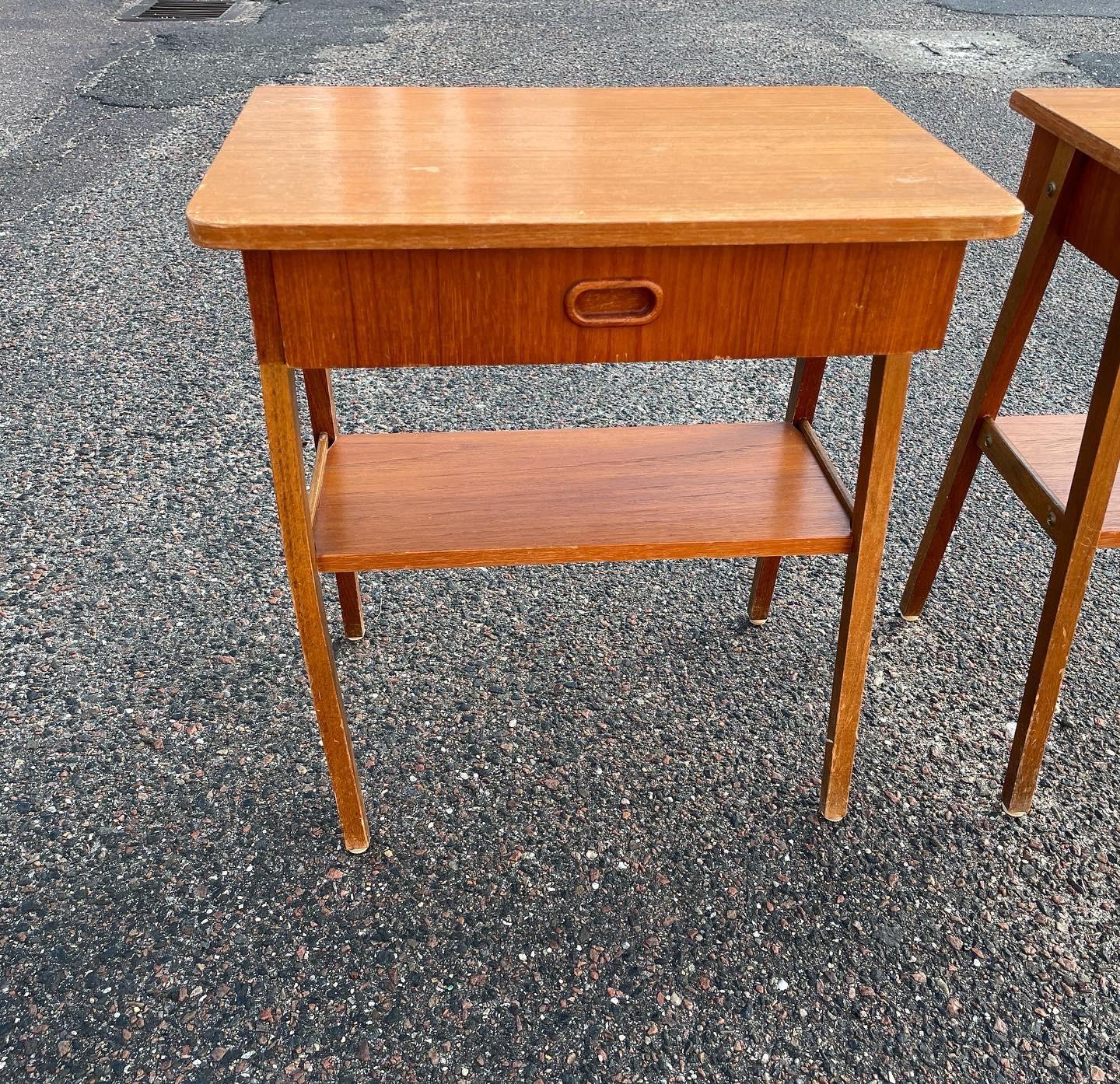 Mid-Century Modern Swedish Night Stands in Teak, 1960's For Sale 3
