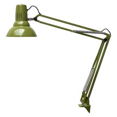 Lampada da scrivania svedese in stile Mid-Century Modern, colore verde oliva, di Ledu, anni '60