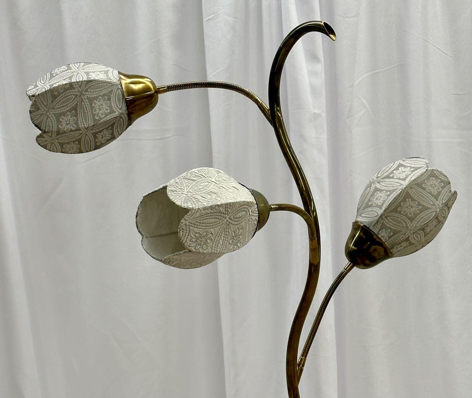 Mid-20th Century Mid-Century Modern Swedish Organic Standing Three Arm Floor Lamp, Scandinavian