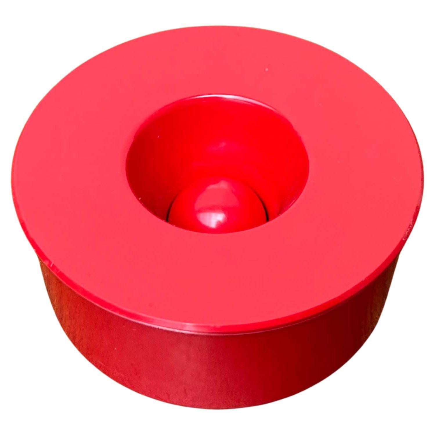 Mid-Century Modern Swedish Red Melamine Ashtray Gunnar Larson Gustavsberg, 60s