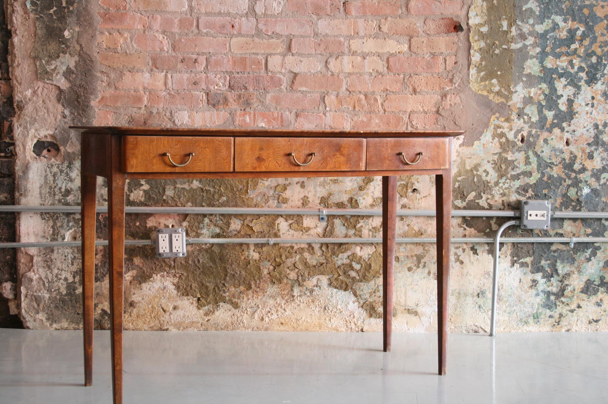 Mid-Century Modern Swedish Rosewood Console Table after Josef Frank In Good Condition For Sale In Chicago, IL