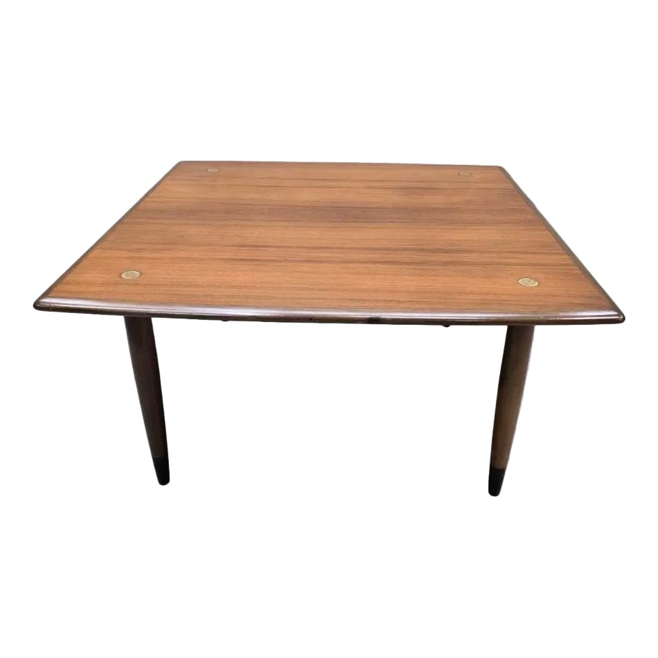 Table basse en teck suédois moderne du milieu du siècle par Dux
