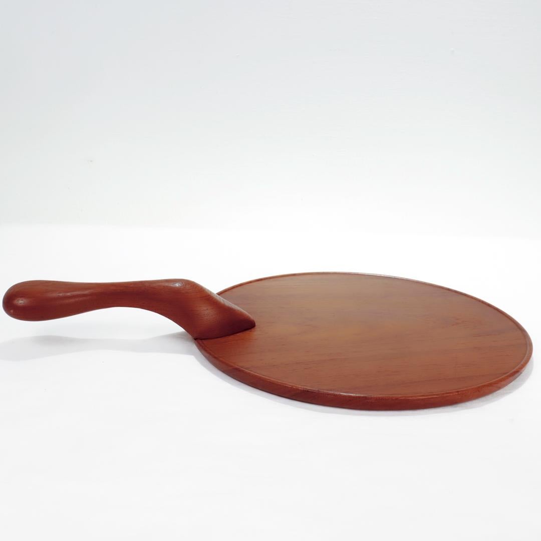 Mid-Century Modern Swedish Teak Serving Tray or Cheese Board For Sale 6