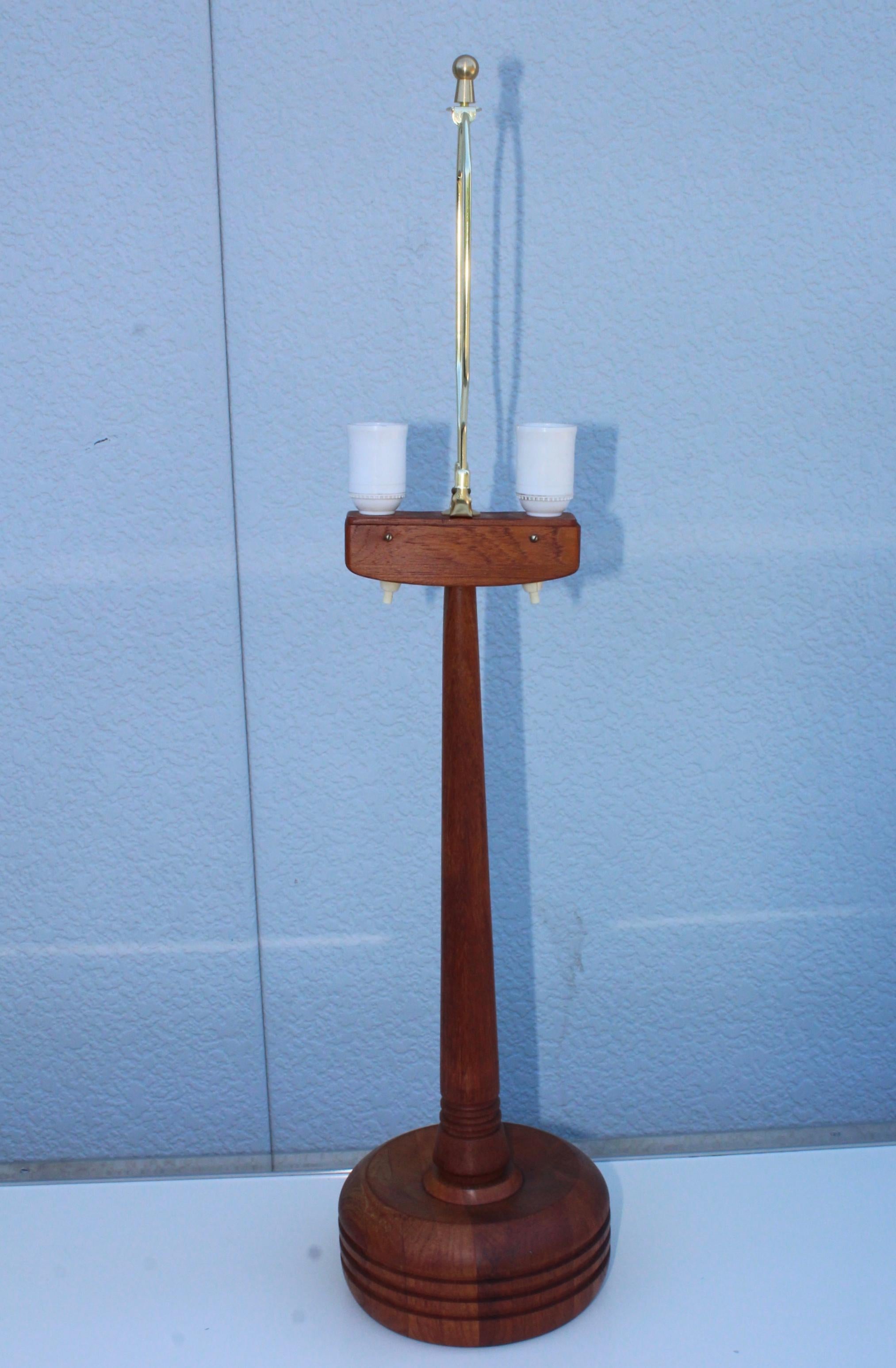 Mid-Century Modern Swedish Teak Table Lamps 6