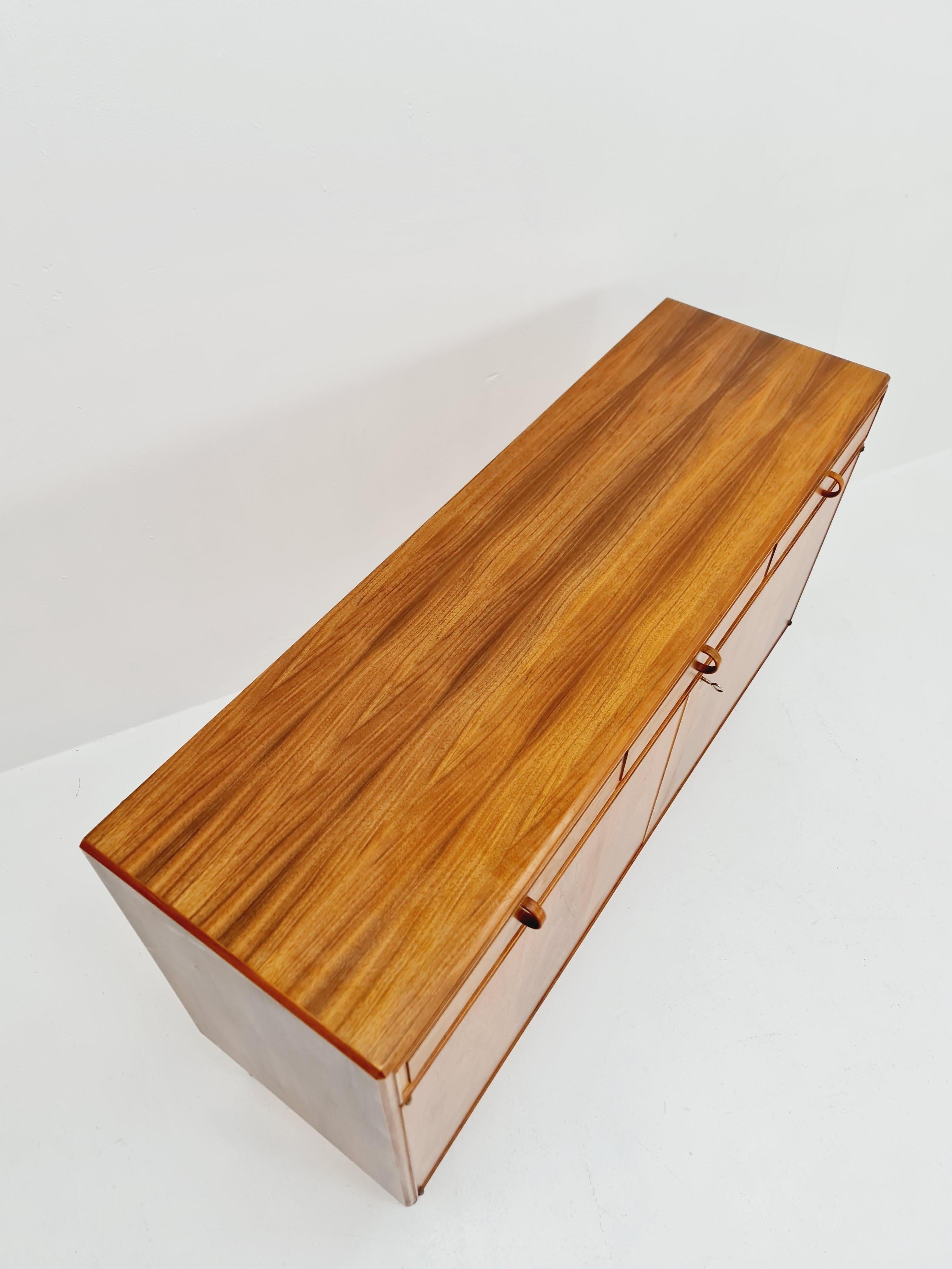 Mid Century Modern Swedish walnut sideboard by B. Fridhagen for Bodafors, 1964 4