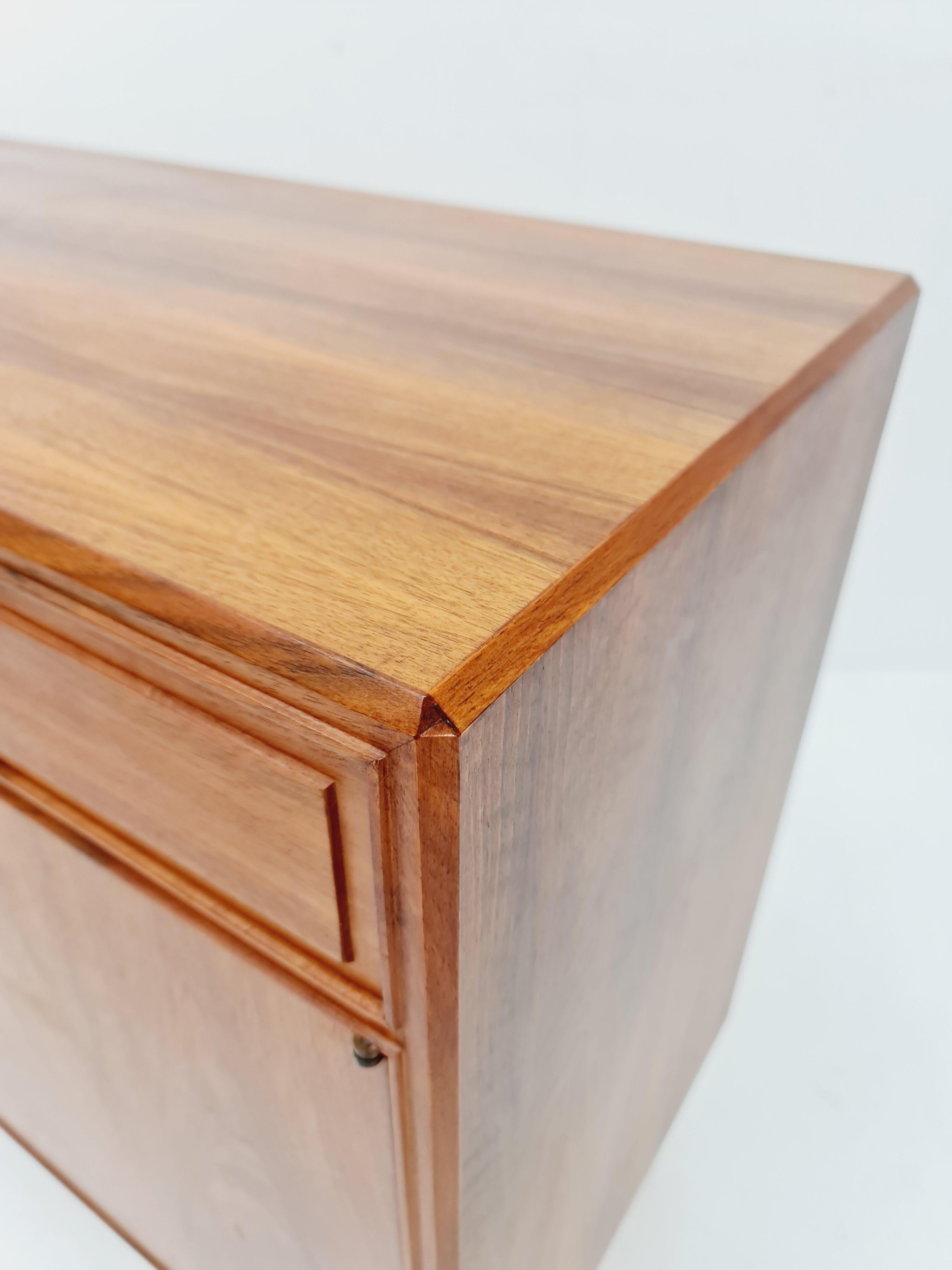 Mid Century Modern Swedish walnut sideboard by B. Fridhagen for Bodafors, 1964 8