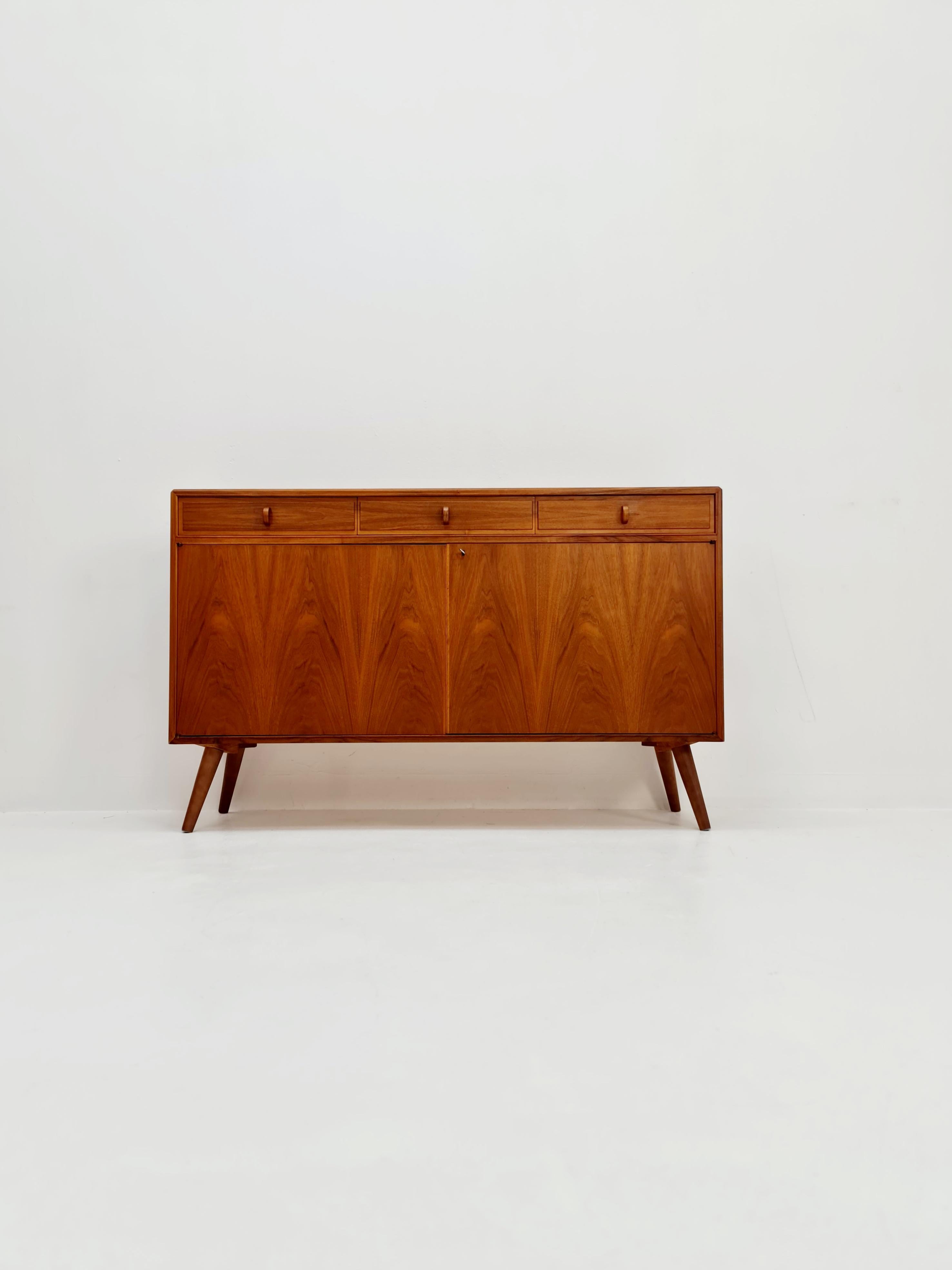 Mid-Century Modern Mid Century Modern Swedish walnut sideboard by B. Fridhagen for Bodafors, 1964