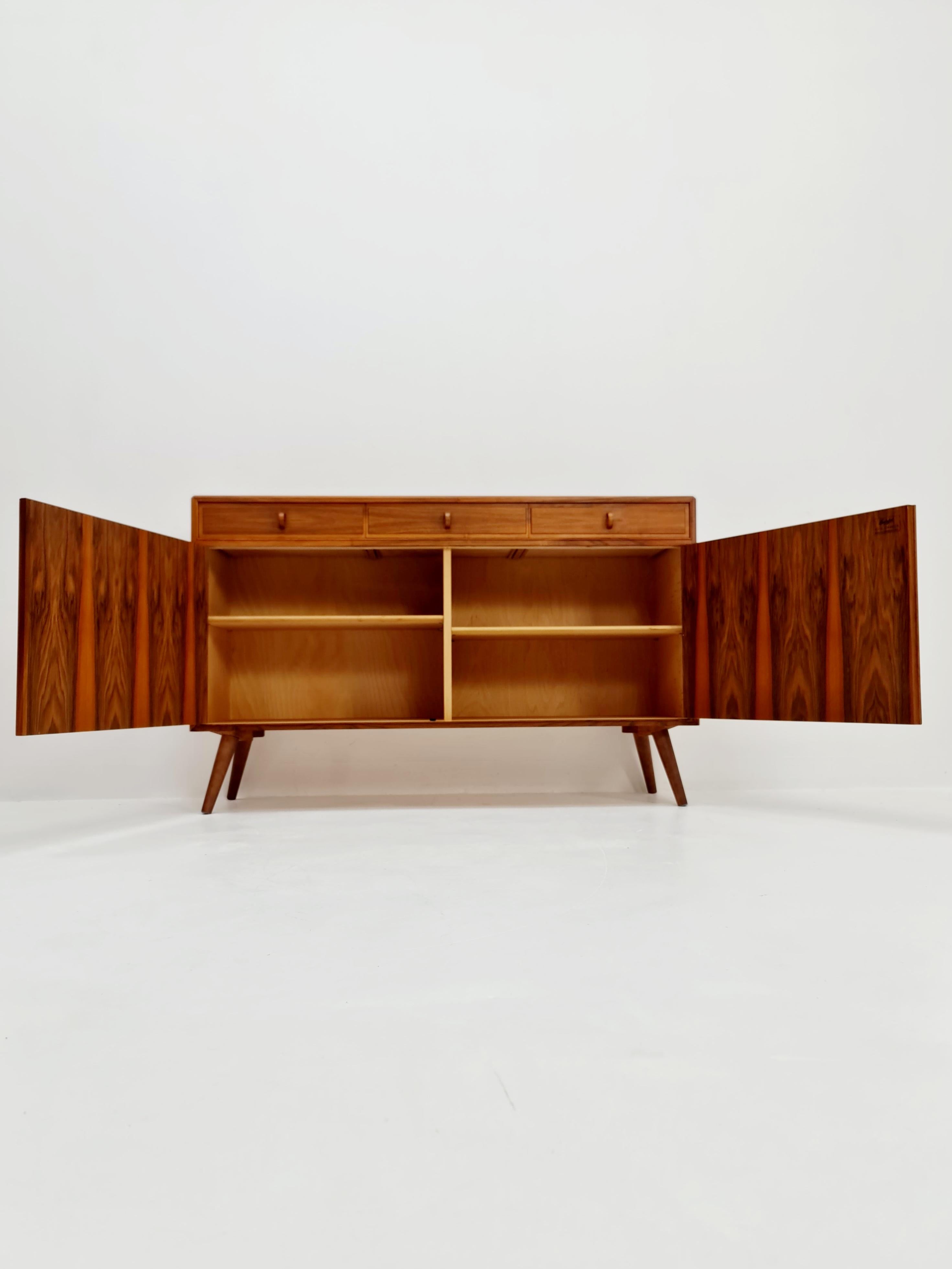 Mid-20th Century Mid Century Modern Swedish walnut sideboard by B. Fridhagen for Bodafors, 1964