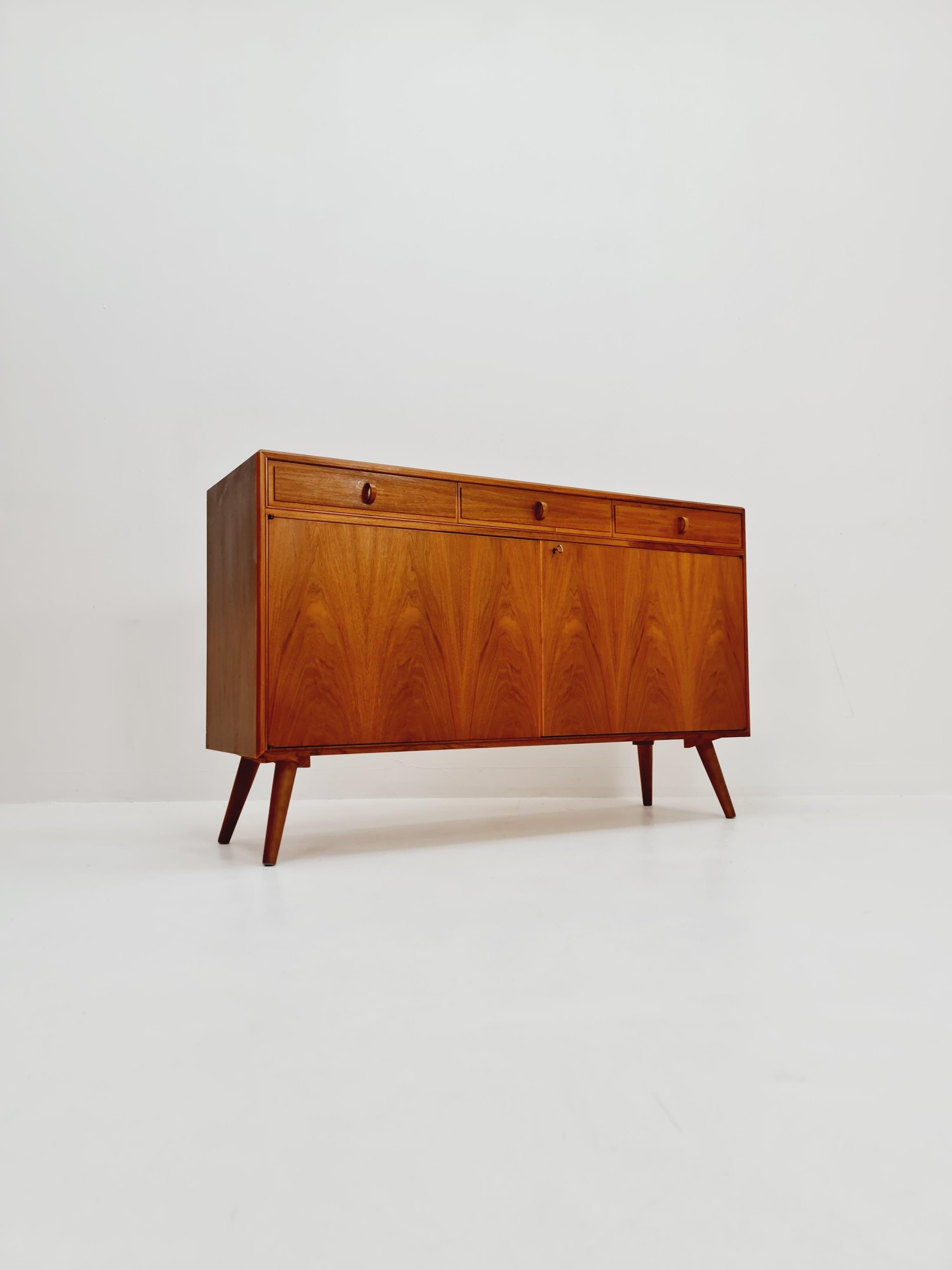 Mid Century Modern Swedish walnut sideboard by B. Fridhagen for Bodafors, 1964 2