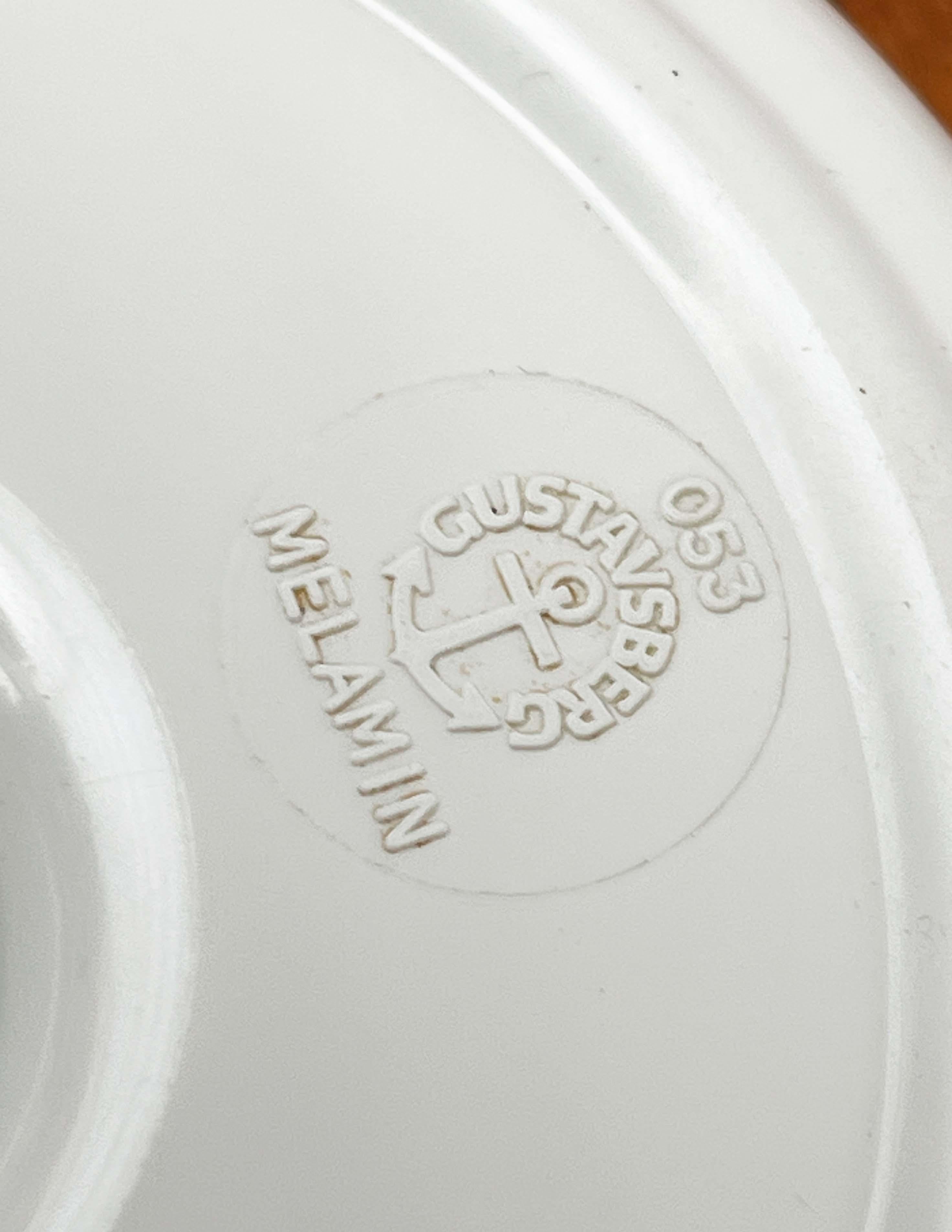 Posacenere svedese moderno di metà secolo in melamina bianca Gunnar Larson Gustavsberg, anni '60 in vendita 7