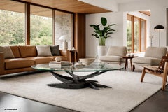 Mid-Century Modern "Swirl" Glass Coffee Table by Daniel Gluck