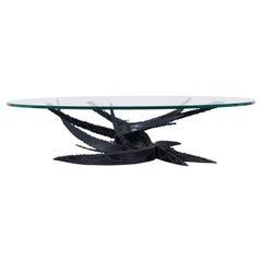 Mesa baja vintage de cristal "Remolino" de Daniel Gluck