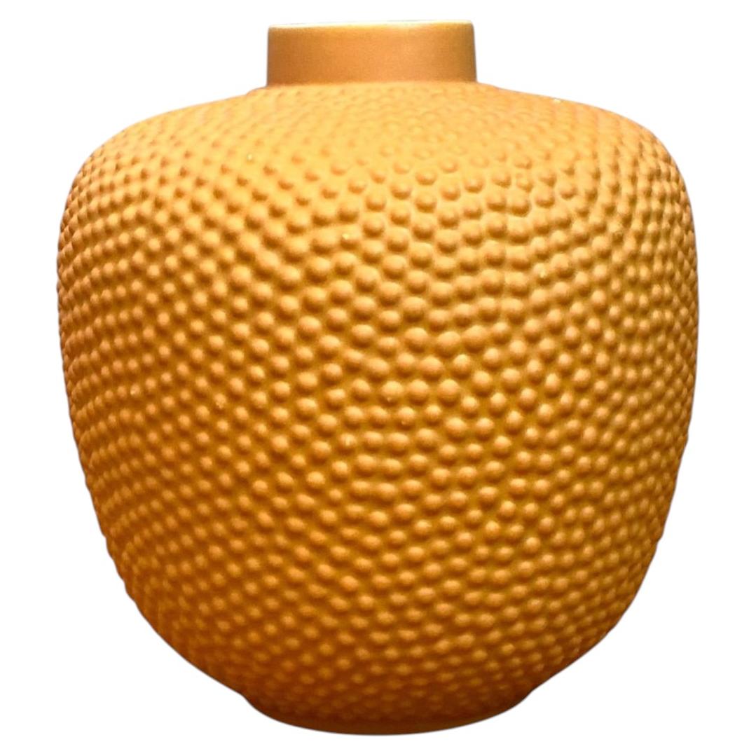 Mid-Century Modern Swiss Orange Ceramic Vase For Sale