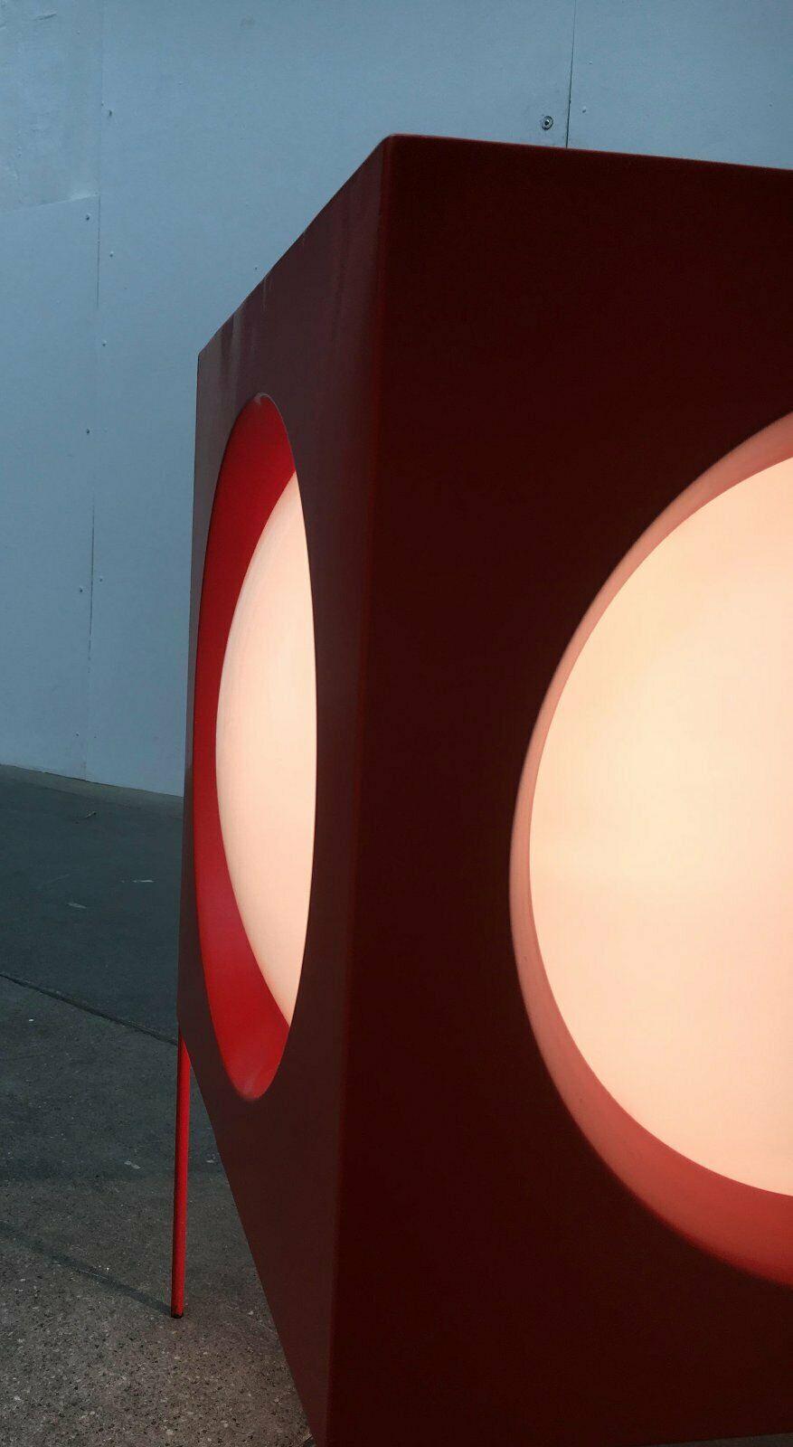 Lampada da terra a cubo T-267 di Modern Age svizzera del metà secolo, Carl Moor, BAG Turgi in vendita 4