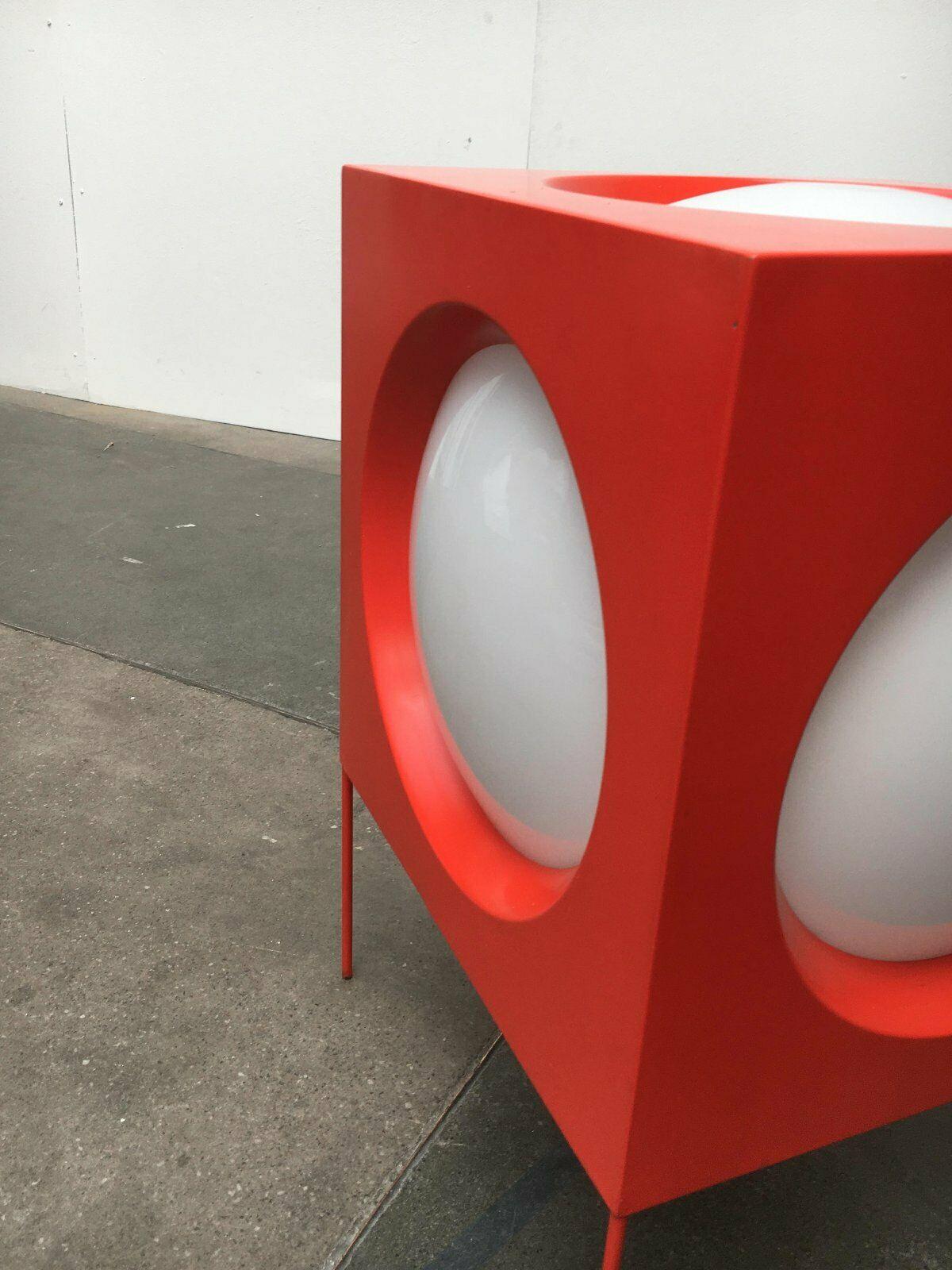 Lampada da terra a cubo T-267 di Modern Age svizzera del metà secolo, Carl Moor, BAG Turgi in vendita 5