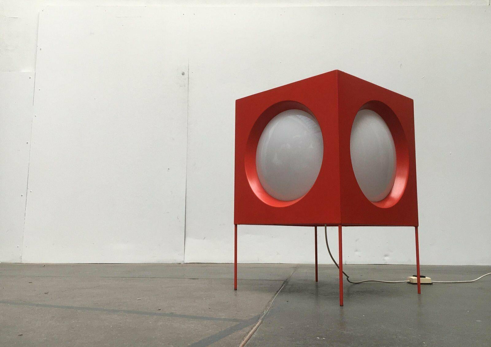 Lampada da terra a cubo T-267 di Modern Age svizzera del metà secolo, Carl Moor, BAG Turgi In condizioni buone in vendita a Hamburg, DE