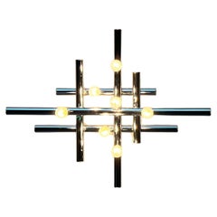 Mid-Century Modern Swiss Space Age Wall or Ceiling Lamp from Temde, Switzerland