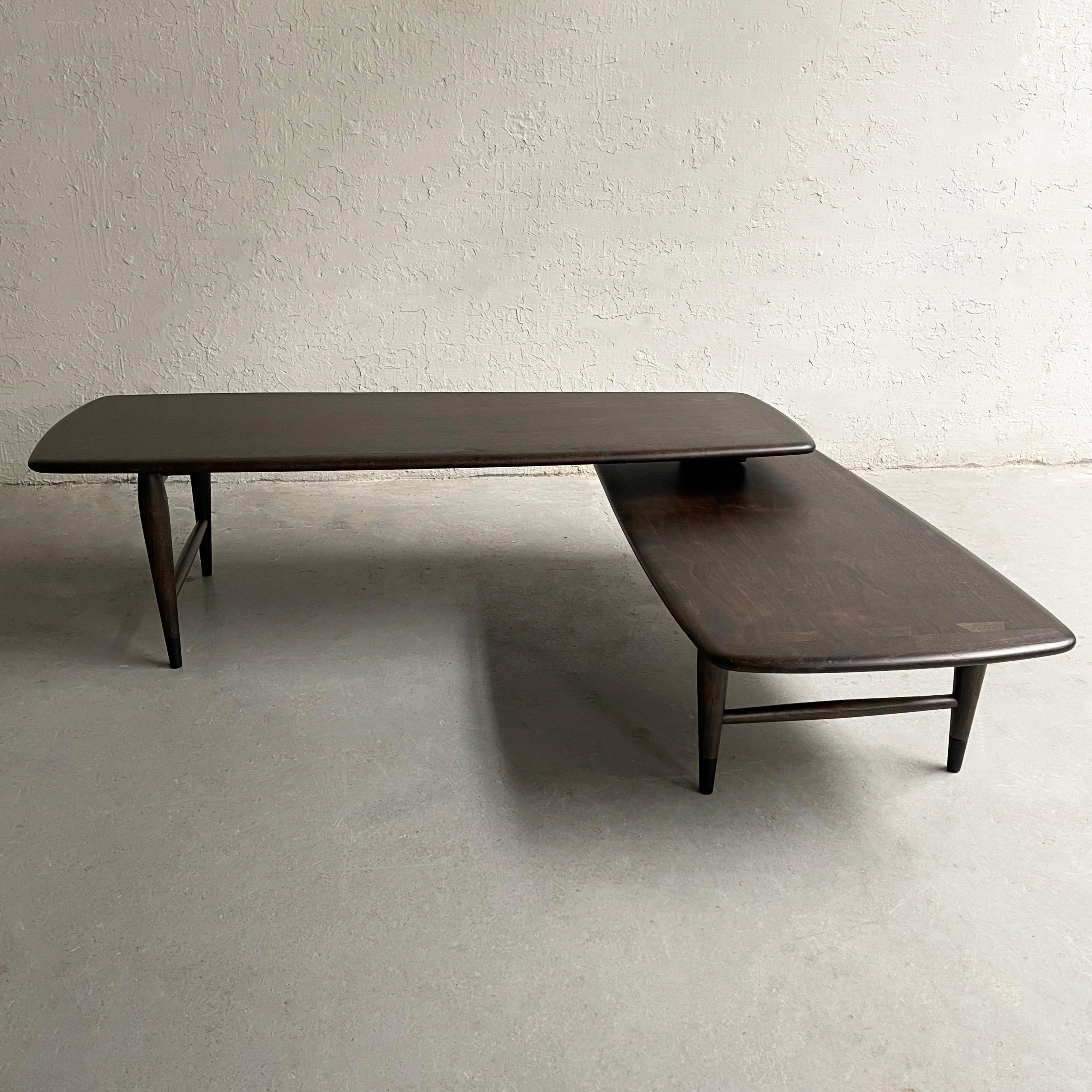 Ebonized Mid-Century Modern Switchblade Coffee Table by Lane Acclaim