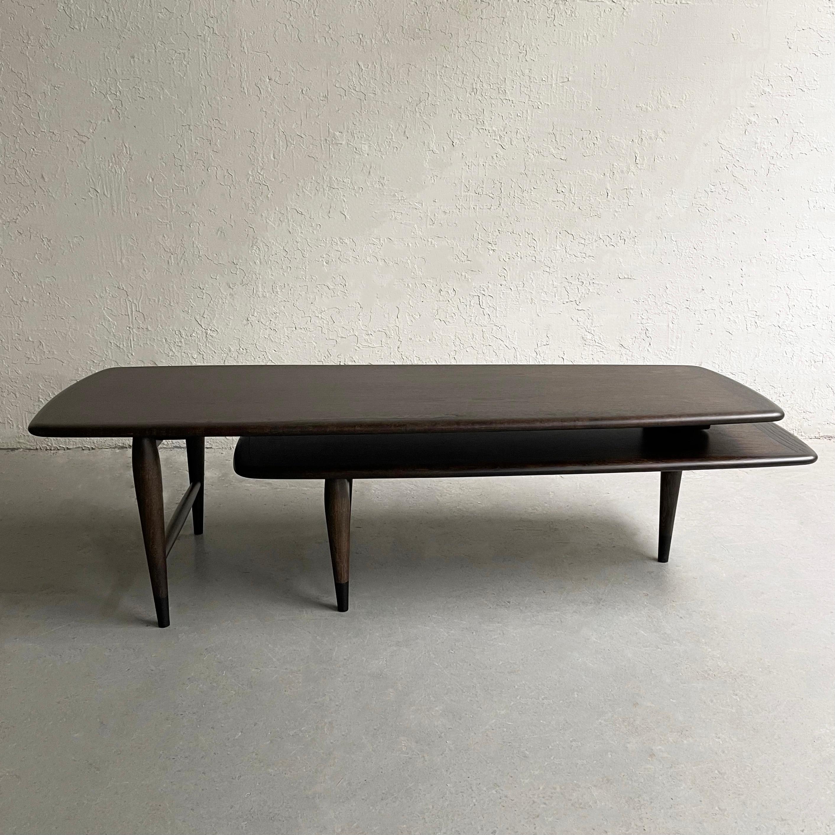 Walnut Mid-Century Modern Switchblade Coffee Table by Lane Acclaim
