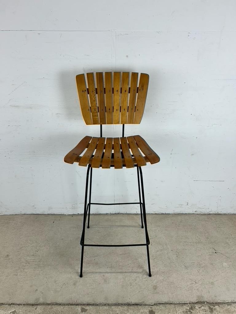 Tabouret de bar pivotant moderne du milieu du siècle dernier dans le style d'Arthur Umanoff en vente 6