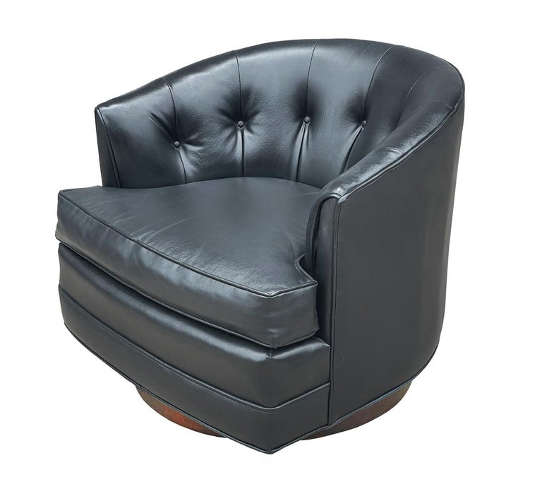 MidCentury Modern Swivel Barrel Back Lounge Chairs or Club Chairs with