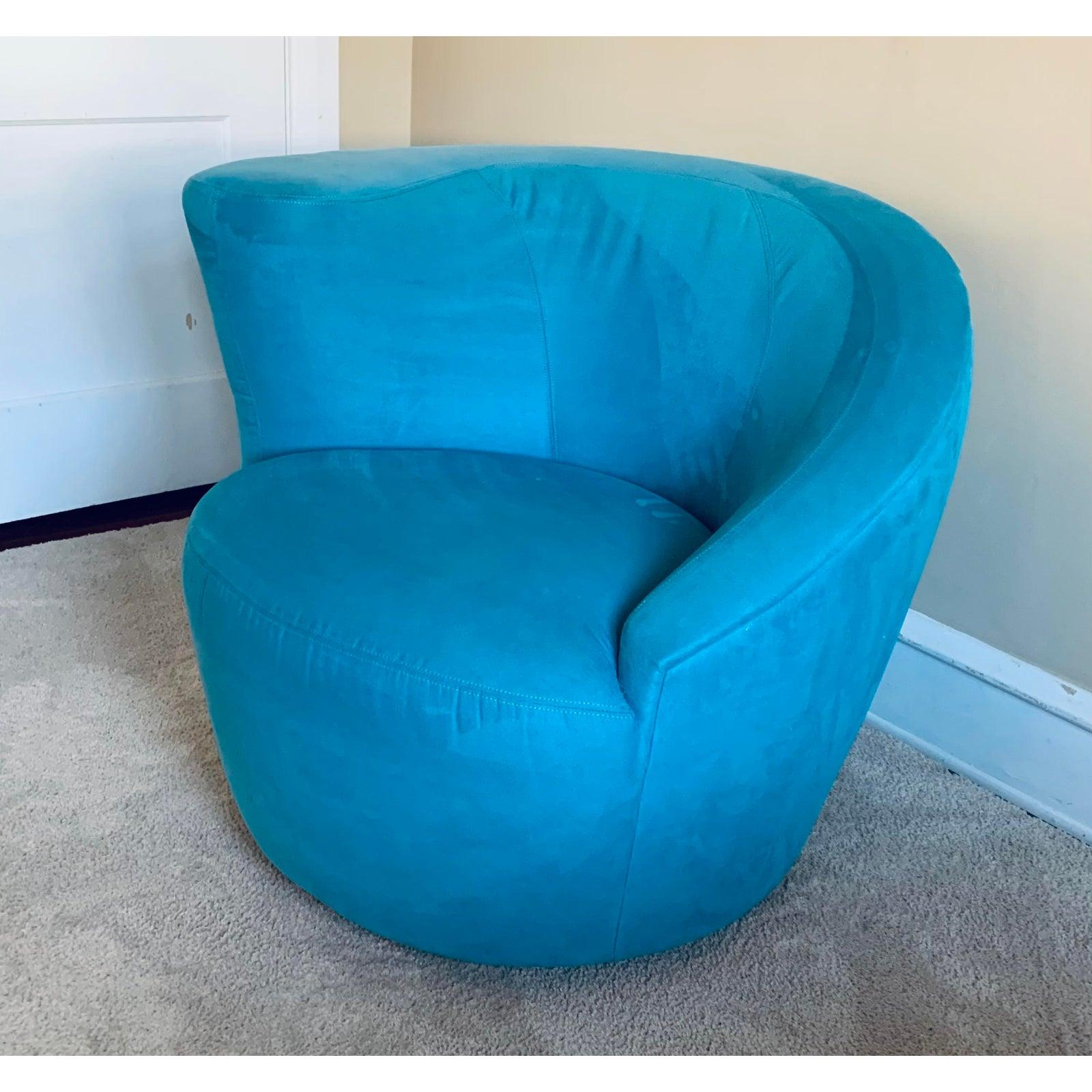 American Mid-Century Modern Swivel Club Lounge Chair