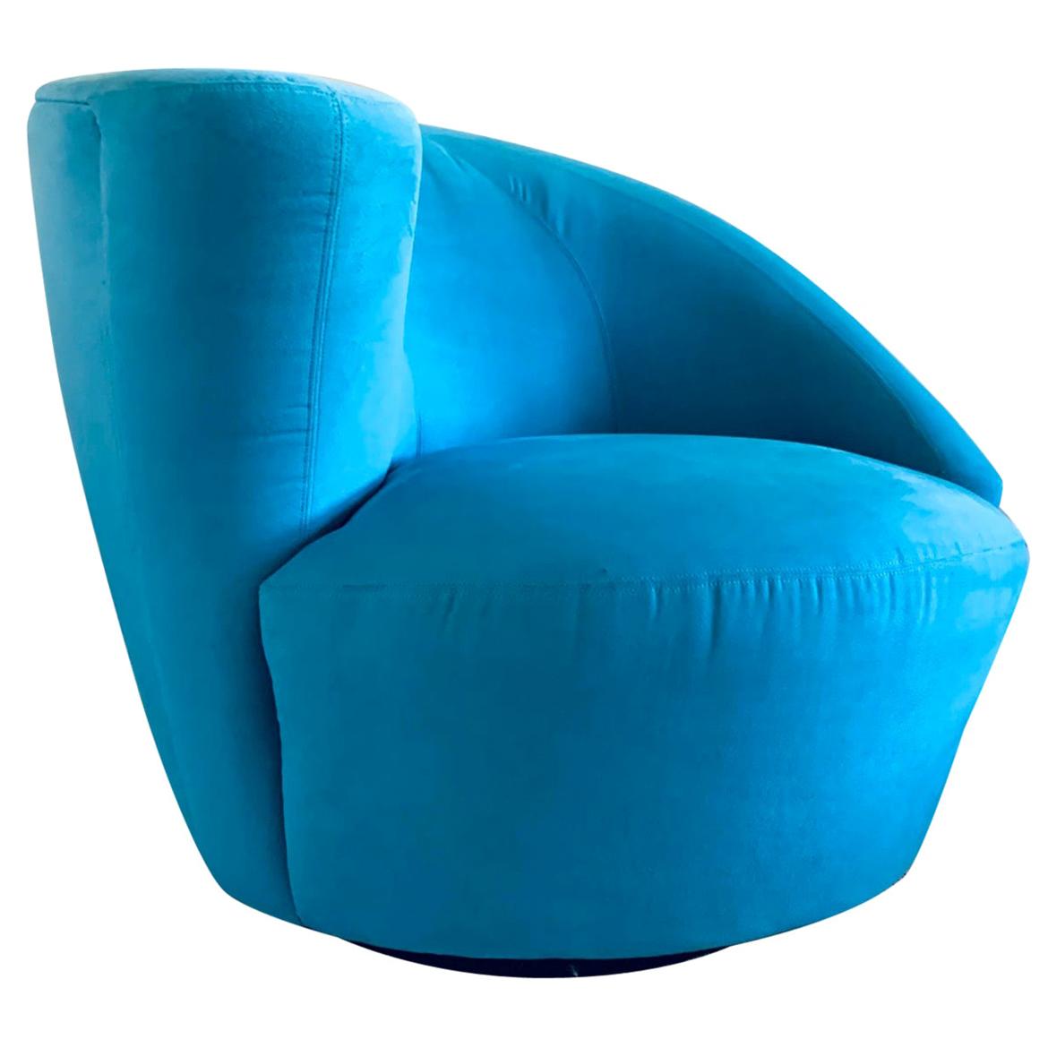 Mid-Century Modern Swivel Club Lounge Chair