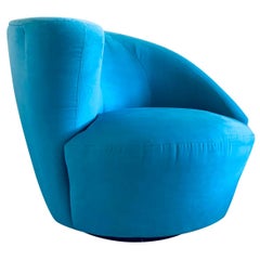 Mid-Century Modern Swivel Club Lounge Chair